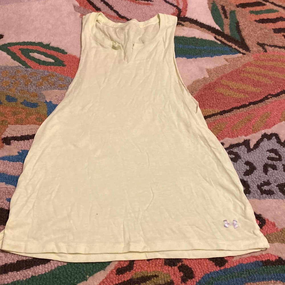 Neon under armor muscle tank